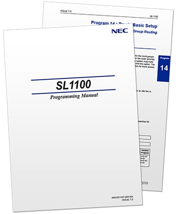 nec sl1100 voice mail pilot number